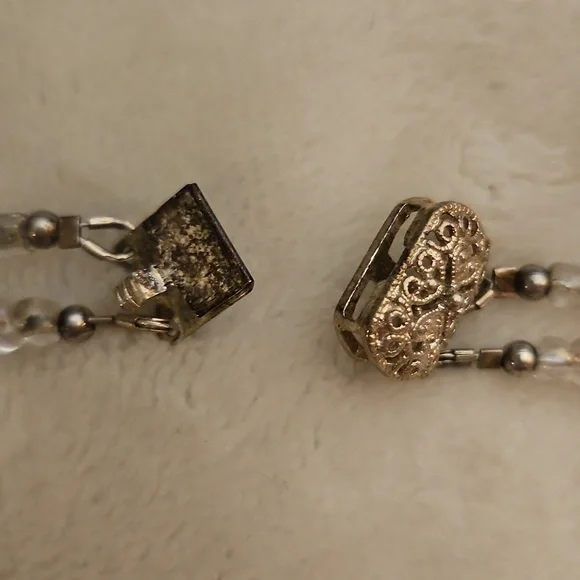 Vtg BEST 1980s Glass Beaded Round Pendant Witchy Necklace - Picture 12 of 13